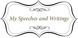 My Speeches and Writings